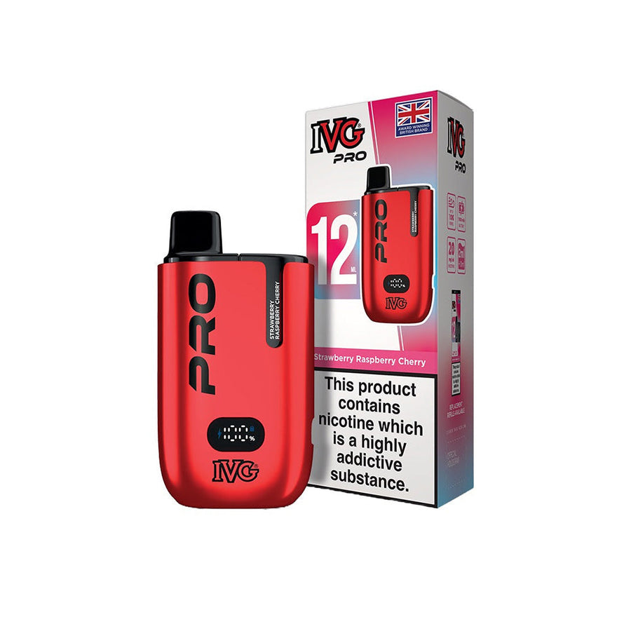 IVG Pro 12 Strawberry Raspberry Cherry prefilled pod vape kit