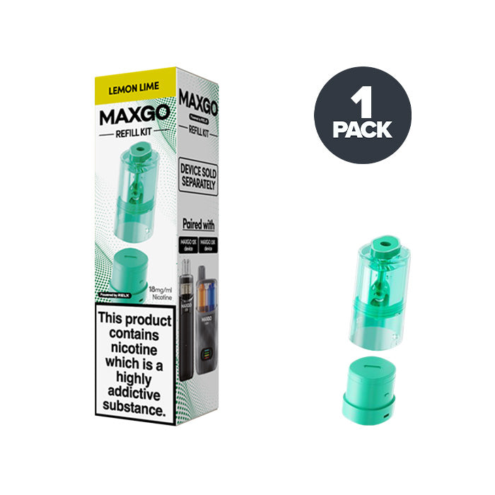 RELX MaxGo Lemon Lime prefilled pod vape kit