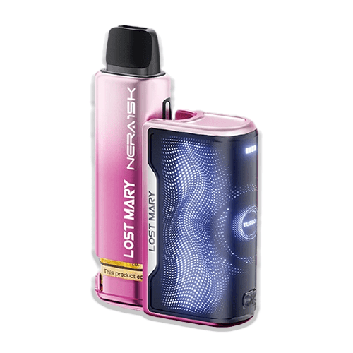 Lost Mary 30000 Puffs Strawberry Ice rechargeable kit with red berry and ice design