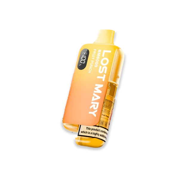 Lost Mary BM6000 Fruit Punch prefilled pod kit with tropical multi-fruit design