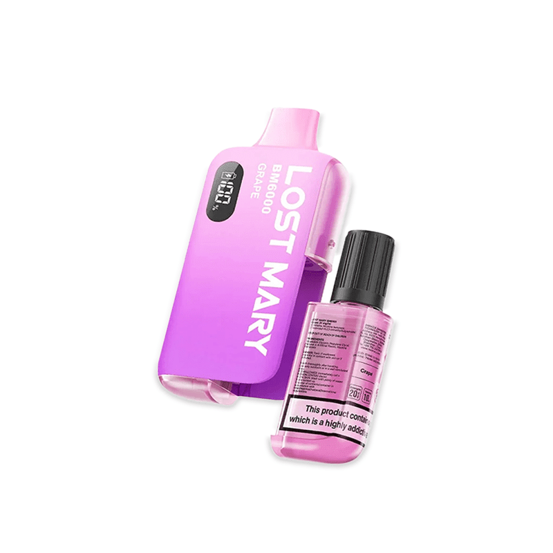 Lost Mary BM6000 Grape prefilled pod kit with deep purple single-fruit design