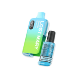 Lost Mary BM6000 Menthol prefilled pod kit with clean white and ice-blue design