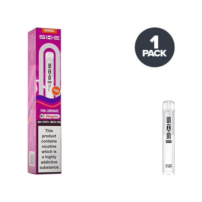 SKE Crystal Bar 600 Pink Lemonade prefilled pod vape kit