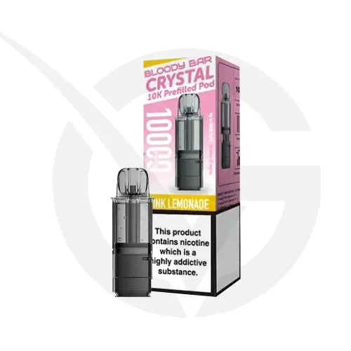 Bloody Bar Crystal 10K Pink Lemonade prefilled pod vape kit