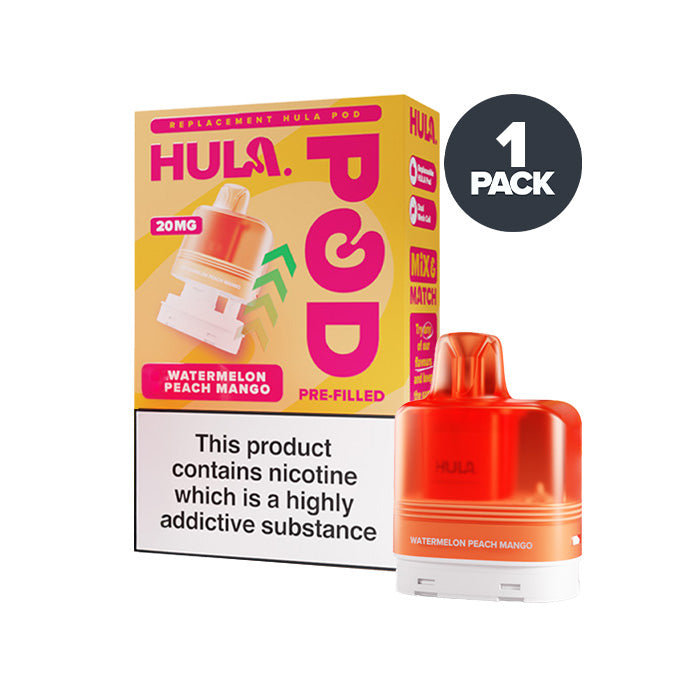 Hula Pods Watermelon Peach Mango prefilled pod vape kit